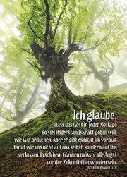 Dietrich Bonhoeffer - Postkarten: Ich glaube, dass uns Gott, 4 Stück Postkarten: Ich glaube, dass uns Gott, 4 Stück