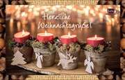 Kaffeekarte - Herzliche Weihnachtsgrüße! Kaffeekarte - Herzliche Weihnachtsgrüße!