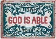 Metallschild klein - God is able Metallschild klein - God is able