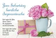 Klaudia Busch - Faltkarte: Zum Geburtstag herzliche Segenswünsche Faltkarte: Zum Geburtstag herzliche Segenswünsche
