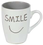 Tasse S "smile" - weiß/grau Tasse S "smile" - weiß/grau