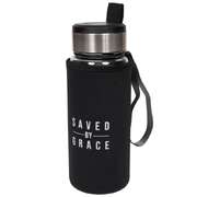 Glas-Wasserflasche mit Schutzsleeve Glas-Wasserflasche mit Schutzsleeve