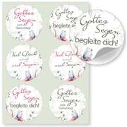 Aufklebergruß-Karten: Gottes Segen zum Geburtstag, 4 Stück Aufklebergruß-Karten: Gottes Segen zum Geburtstag, 4 Stück