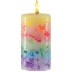 Regenbogen-Stumpen-Kerze Regenbogen-Stumpen-Kerze