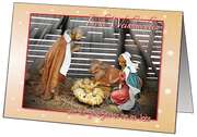 Faltkarten Weihnachtskrippe, 5 Stück Faltkarten Weihnachtskrippe, 5 Stück