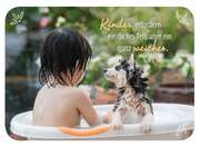 Kinder erfordern ein dickes Fell - Postkarte Kinder erfordern ein dickes Fell - Postkarte