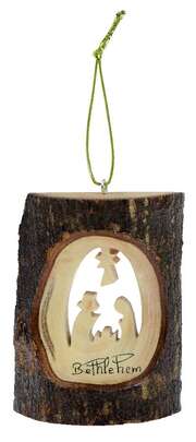 Baumschmuck "Krippe in Baumrinde" Baumschmuck "Krippe in Baumrinde"