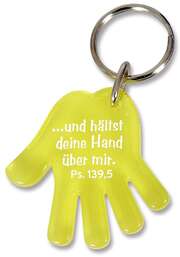 Schlüsselanhänger "Hand" - gelb