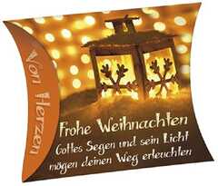 Schafmilchseife Herz "Frohe Weihnachten" (Laterne)